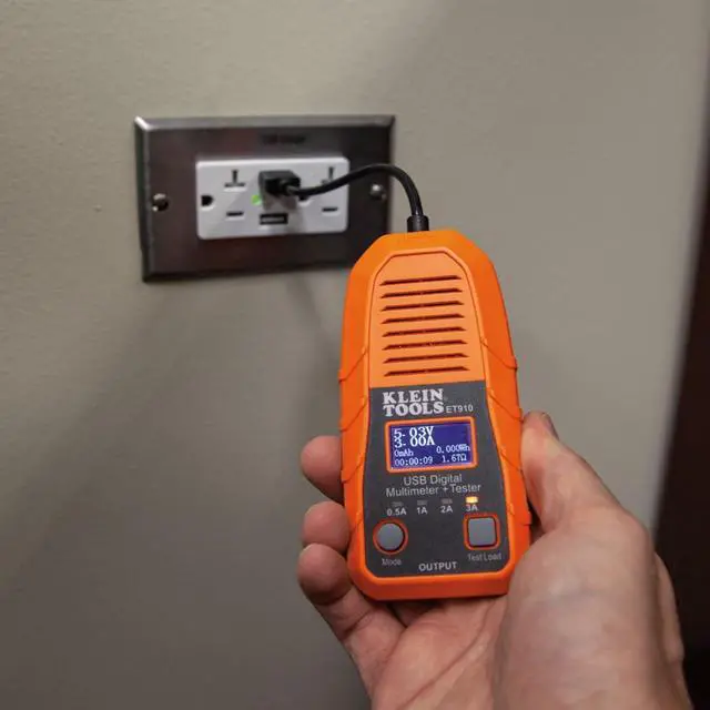 Alt view image 4 of 7 - ET910 USB Power Meter and Tester, USB-A Digital Meter for Voltage, Current, Capacity, Energy, Resistance, Max Current