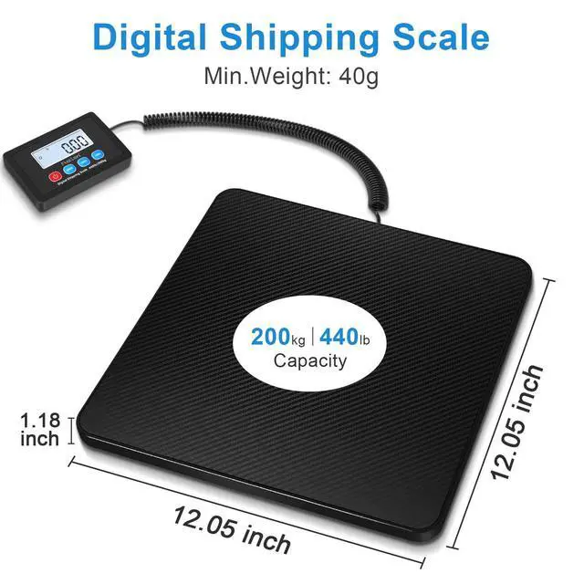 Alt view image 2 of 7 - Shipping Scale, 440LB x 10g High Accuracy Postal Scale, Hold & Tare