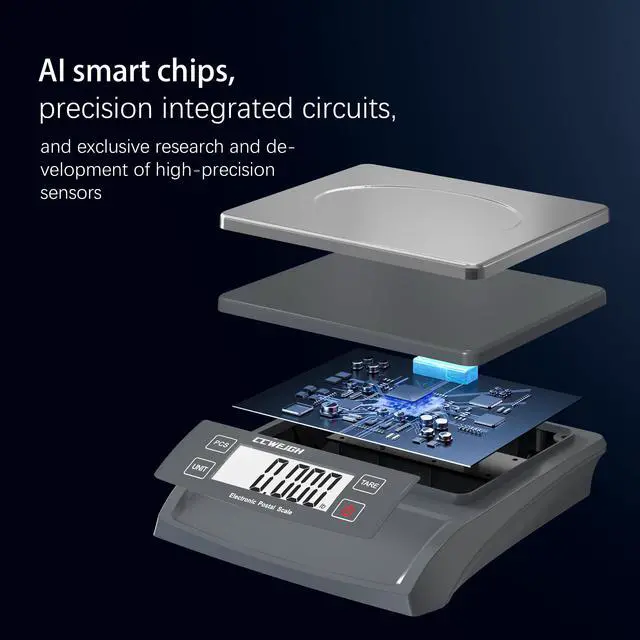 Alt view image 3 of 7 - Postal Scale Transport Scale 30kg/1g, 66lb with Battery and Stainless Steel Scale Plate, can be in Home Kitchen, Postal, Transport, Parcel, Supermarket with Fruit Scale