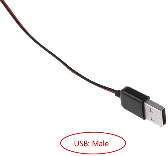Alt view image 3 of 5 - Crocodile Clamps Test Wire 50cm/19.69inch Double Alligator Clips to USB Male Connector Cable Copper Test Lead for Testing Circuit