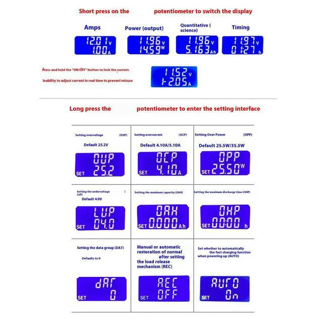 Alt view image 6 of 7 - Constant Current Electronic Load KZ25 / KZ35 Resistance USB Tester 4A 25W / 5A 35W Compatible