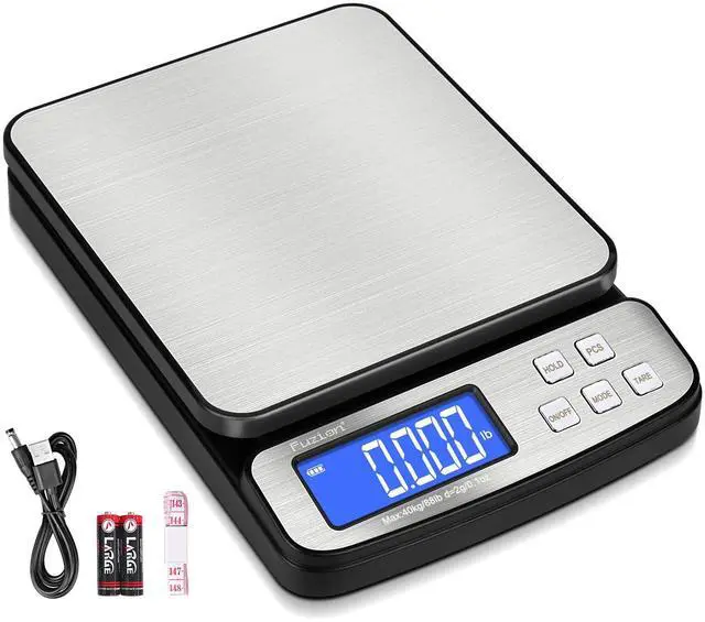 Main image of Digital Shipping Postal Scale 88lb x 0.1oz, Stainless Steel Platform