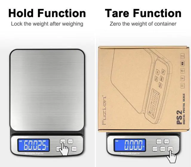 Alt view image 5 of 7 - Digital Shipping Postal Scale 88lb x 0.1oz, Stainless Steel Platform