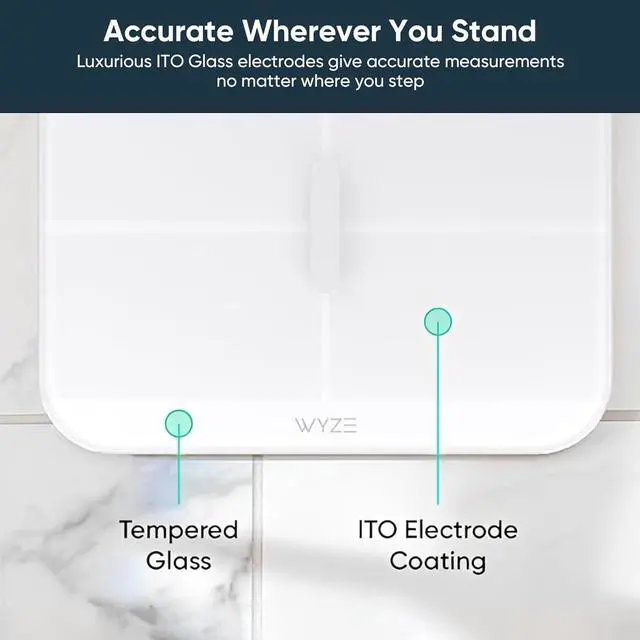 Alt view image 3 of 7 - Smart Scale X Digital Bathroom Scale for Body Weight and Fat(White)