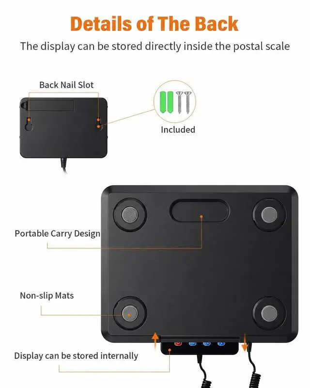 Alt view image 4 of 7 - Shipping Scale, 0.5oz-440lb Digital Postal Scale for Packages