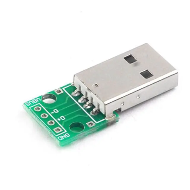Alt view image 4 of 5 - 20Pcs USB-A Male DIP Breakout Board 2.54mm Pitch PCB Test Module