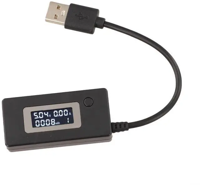 Main image of KCX-017 USB Digital Tester for Phone Power Bank, 3V-7V LCD Voltage Current Multi-Meter, Portable Capacity Monitor Detector with T-Interface(Black)