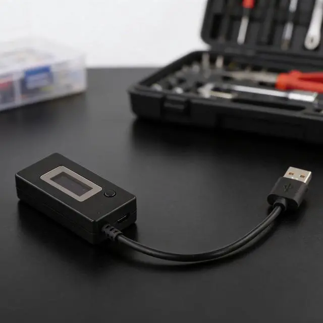 Alt view image 4 of 7 - KCX-017 USB Digital Tester for Phone Power Bank, 3V-7V LCD Voltage Current Multi-Meter, Portable Capacity Monitor Detector with T-Interface(Black)