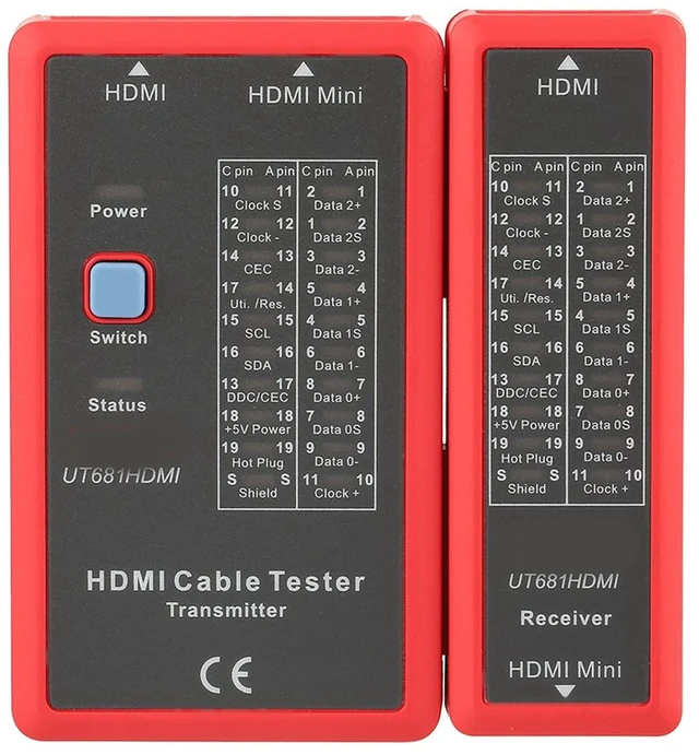 Main image of UT681 HDMI Cable Tester, Portable Mini HDMI to HDMI, High Definition USB Cable Tester, for Check Disorder Short Open and Cross Connection