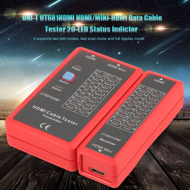 Alt view image 3 of 7 - UT681 HDMI Cable Tester, Portable Mini HDMI to HDMI, High Definition USB Cable Tester, for Check Disorder Short Open and Cross Connection