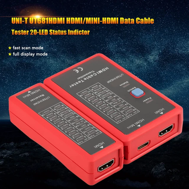 Alt view image 4 of 7 - UT681 HDMI Cable Tester, Portable Mini HDMI to HDMI, High Definition USB Cable Tester, for Check Disorder Short Open and Cross Connection