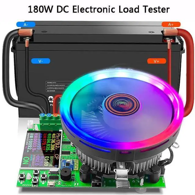 Alt view image 6 of 7 - DC Electronic Load Tester Battery Capacity Monitor USB Load Tester Color Screen Data Monitoring Discharge Charge Power Meter Supply Checker 180W 4 Working Modes(2.4 inch)