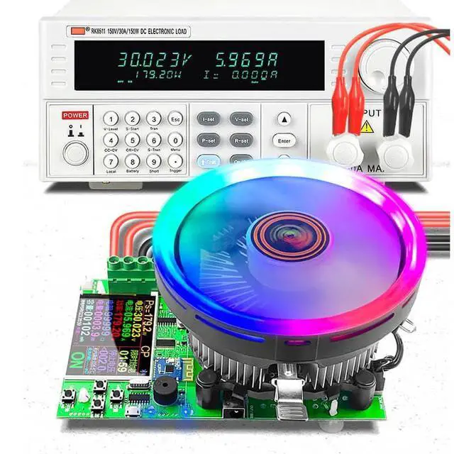 Alt view image 7 of 7 - DC Electronic Load Tester Battery Capacity Monitor USB Load Tester Color Screen Data Monitoring Discharge Charge Power Meter Supply Checker 180W 4 Working Modes(2.4 inch)