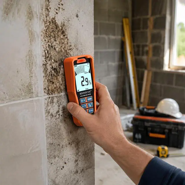Alt view image 2 of 6 - Pinless Moisture Meter, 6 Modes for Wood, Drywall, Concrete