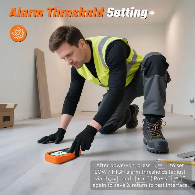 Alt view image 3 of 6 - Pinless Moisture Meter, 6 Modes for Wood, Drywall, Concrete