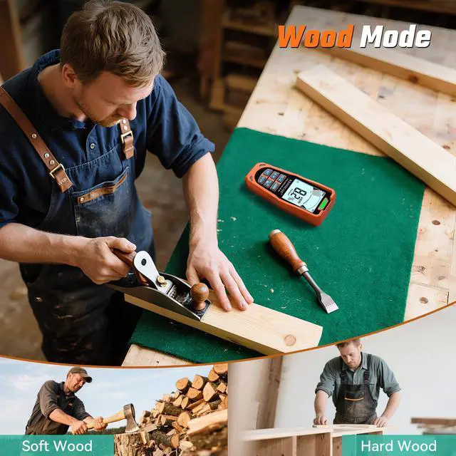 Alt view image 5 of 6 - Pinless Moisture Meter, 6 Modes for Wood, Drywall, Concrete