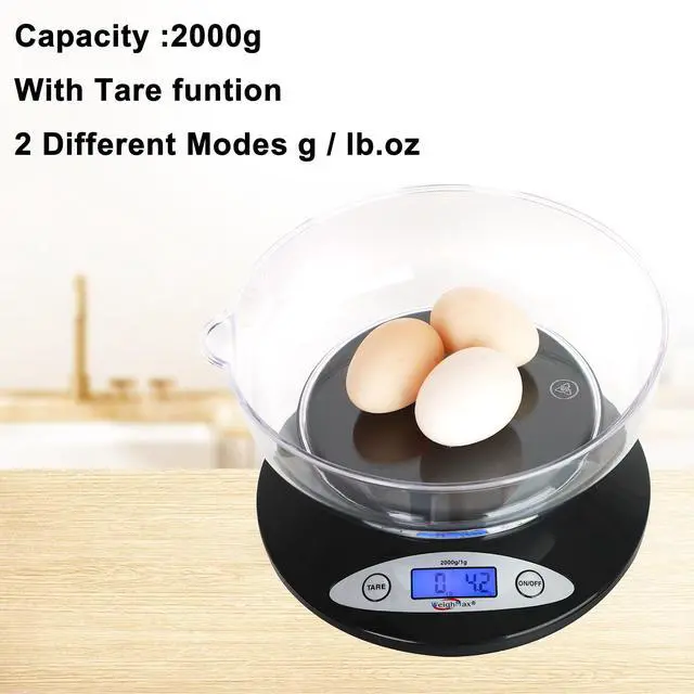 Alt view image 5 of 5 - Electronic Kitchen Scale - Weighmax 2810-2KG black