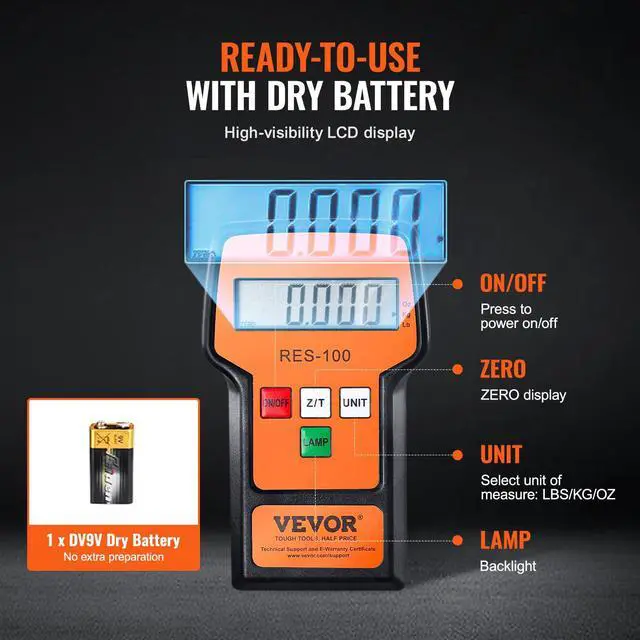 Alt view image 3 of 7 - Refrigerant Scale 110 LBS HAVC Charging Recovery Freon Scale, with Wired Remote Control, 2g High Precision Electronic Digital Recovery Weight Scale with Case and Dry Battery