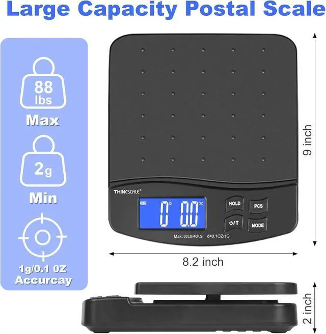 Alt view image 2 of 6 - 88lb Digital Shipping Scale, 0.1oz Accurate Postal Scale