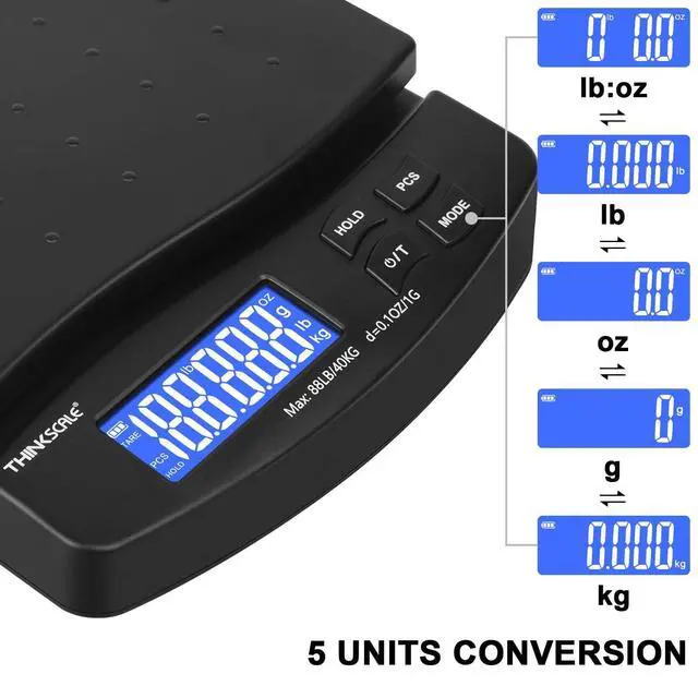 Alt view image 6 of 6 - 88lb Digital Shipping Scale, 0.1oz Accurate Postal Scale