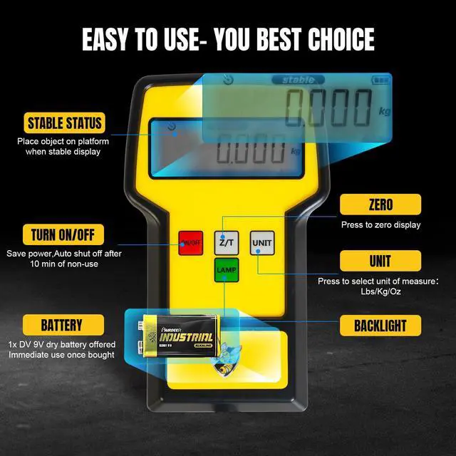 Alt view image 5 of 7 - Refrigerant Scale 110 LBS HVAC Freon Scale High Precision Electronic Refrigerant Charging Weight Scale with Portable Case for Recovery Tanks