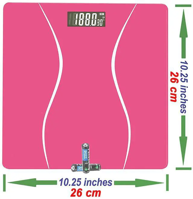 Alt view image 2 of 6 - Scale for Body Weight, Digital Bathroom Scale, Weight Scales for People,Body Scale,Pink,Max:400LB/180KG,2 Weighing Units: LB/KG