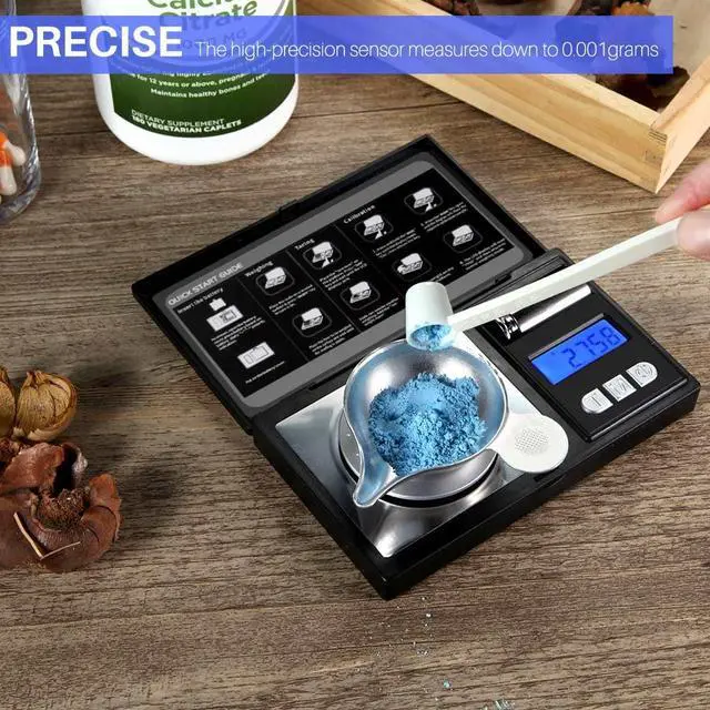 Alt view image 2 of 7 - Digital Milligram Scale, 50g/0.001g Powder Scale with Cal Weight
