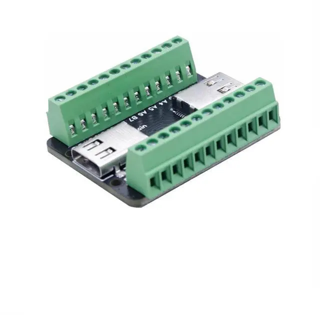 Main image of USB 3.1 Type C Female to Female Pass Through Adapter Breakout Board 24 Pin for Date Line Wire Cable Transfer Extension