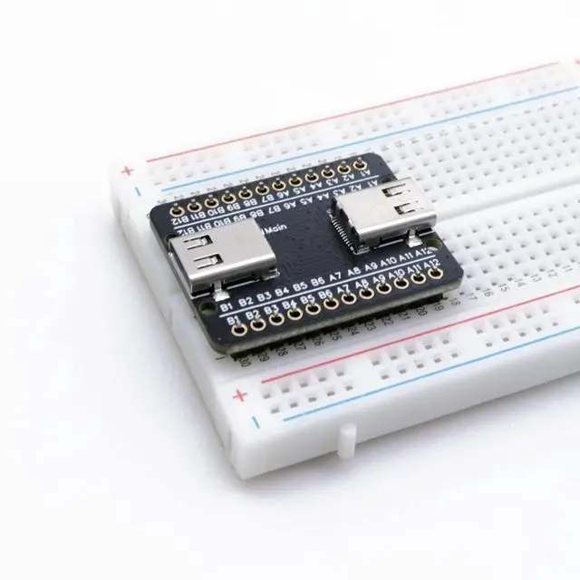 Alt view image 3 of 5 - USB 3.1 Type C Female to Female Pass Through Adapter Breakout Board 24 Pin for Date Line Wire Cable Transfer Extension