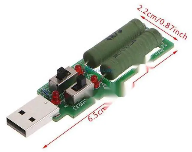 Alt view image 5 of 5 - Resistor USB dc Electronic Load Adjustable Switch 3 Current 5V 1A/2A/3A Capacity Discharge Voltage Tester Resistance