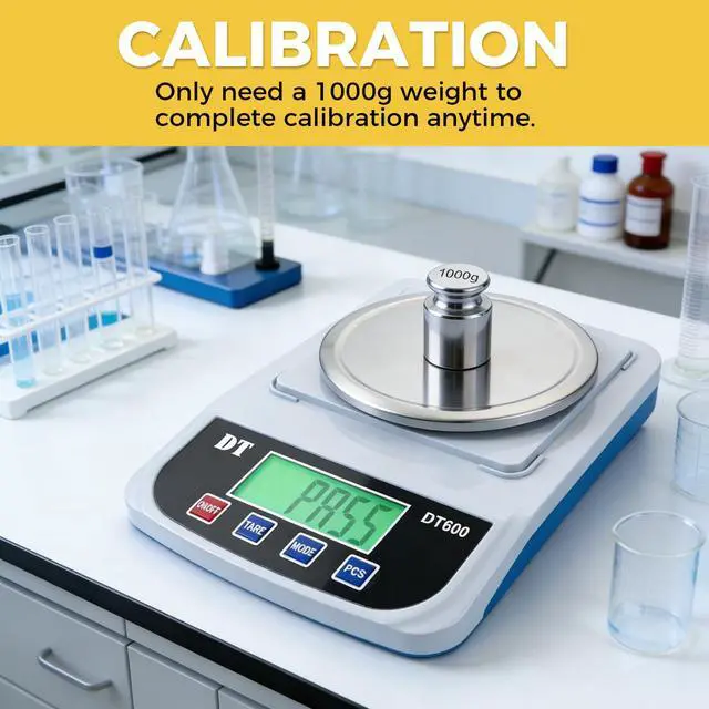 Alt view image 6 of 7 - Digital Lab Scale 1000g x 0.01g Analytical Balance Electronic Scale