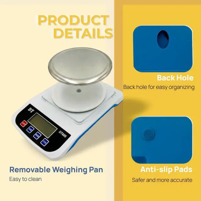 Alt view image 7 of 7 - Digital Lab Scale 1000g x 0.01g Analytical Balance Electronic Scale