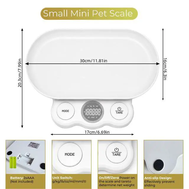 Alt view image 2 of 5 - Digital Pet Scale,Best for Newborn Pets,Max 33 lb