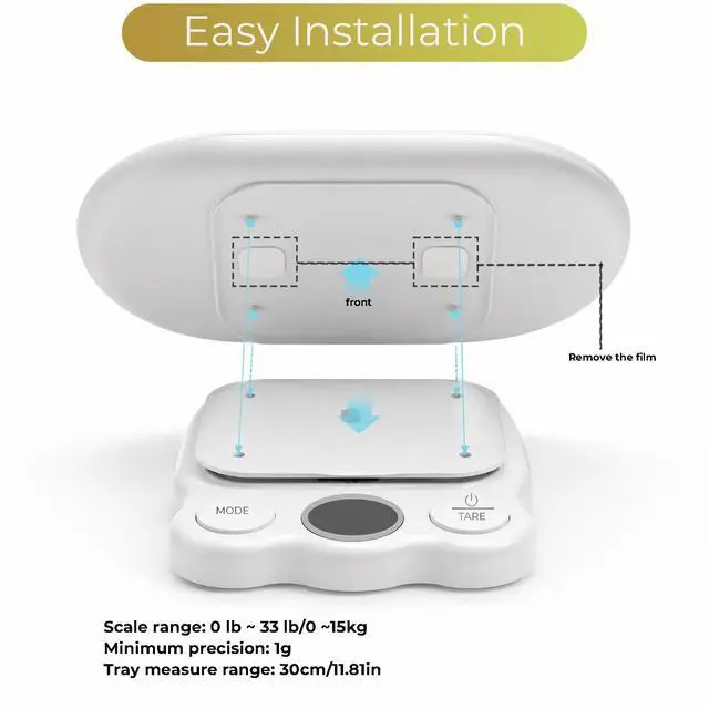 Alt view image 3 of 5 - Digital Pet Scale,Best for Newborn Pets,Max 33 lb