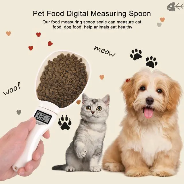 Alt view image 5 of 7 - Digital Measuring Spoon, Weighing Food Measuring Scoop Scale, LCD Electronic Food Scale for Kitchen Gadget, Baking Cooking Coffee, Pet Dog Cat Food, 800g/1g High Precision Grams Measuring Cup Gifts