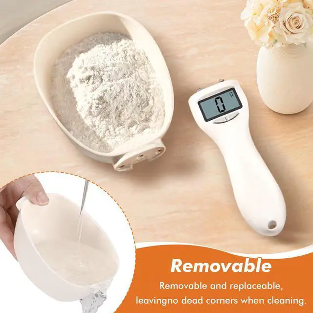 Alt view image 3 of 7 - 2pcs Digital Measuring Spoon Scale,Electronic Measuring Spoon 800g/0.1g High Precision with Screen,Adjustable Measuring Spoon for Cooking, Pet Food,Daily Meals