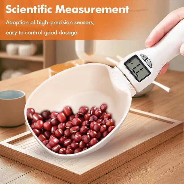 Alt view image 5 of 7 - 2pcs Digital Measuring Spoon Scale,Electronic Measuring Spoon 800g/0.1g High Precision with Screen,Adjustable Measuring Spoon for Cooking, Pet Food,Daily Meals