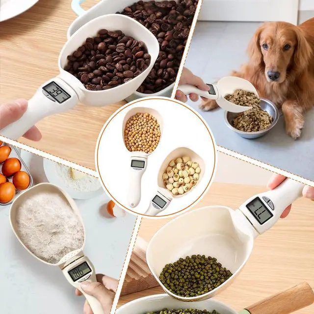 Alt view image 7 of 7 - 2pcs Digital Measuring Spoon Scale,Electronic Measuring Spoon 800g/0.1g High Precision with Screen,Adjustable Measuring Spoon for Cooking, Pet Food,Daily Meals