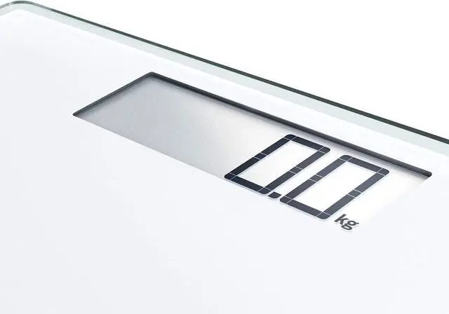 Alt view image 5 of 7 - Style Sense Comfort 100 Digital Bathroom Scale LCD Display, 396 lb Capacity, Auto On/Off, Safety Glass Platform, Precise 0.2 lb Increments, Energy Saving, Battery Included White