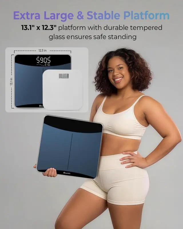 Alt view image 5 of 7 - 600lb Scale for Body Weight with Weight Trends, High Accurate Weight Scale with Extra-High Capacity Large Display, Premium Digital Scales for Body Weight, Family, Pet