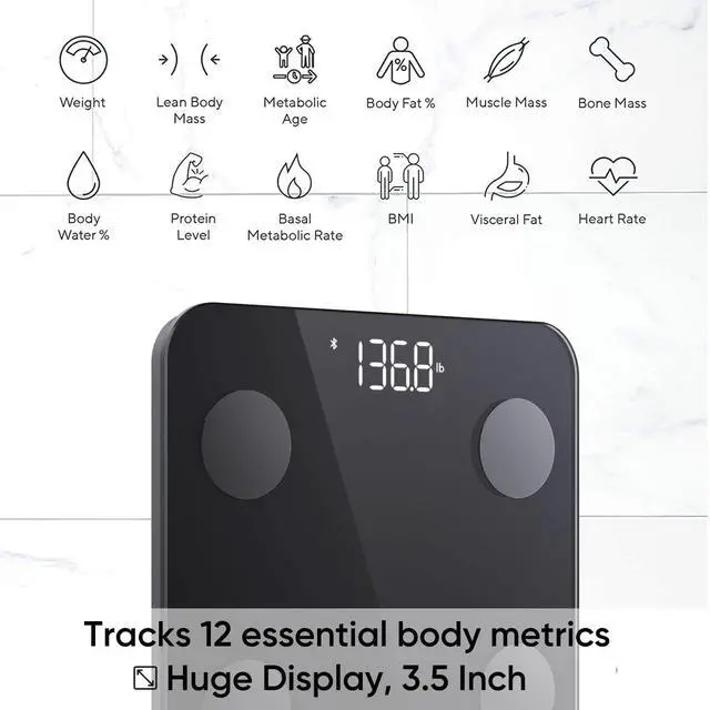 Alt view image 2 of 6 - Scale S Smart Body Weight Bathroom Scale