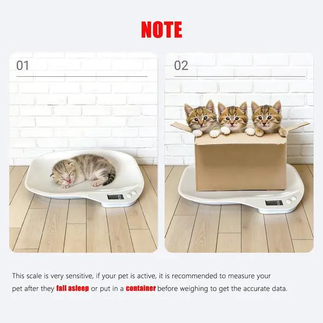 Alt view image 7 of 7 - Small Animal Digital Scale, 14" x 10" Pet Weighing Scale Max 33lbs