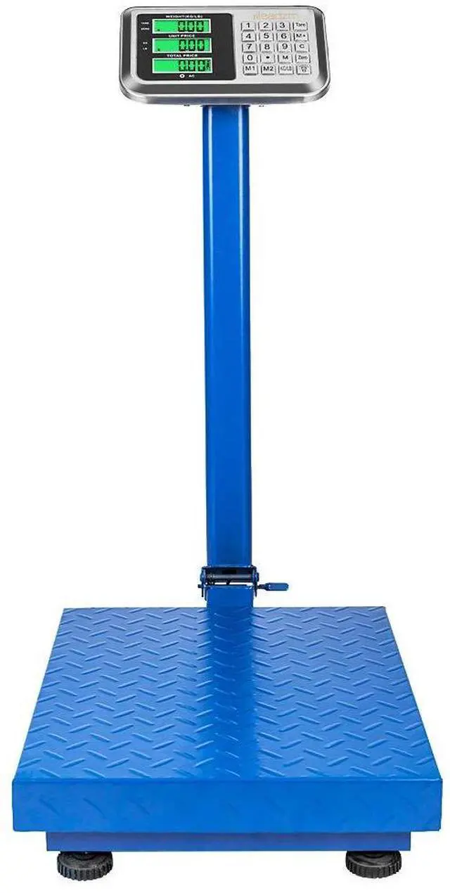 Main image of Electronic Platform Scale,660lbs Weight Digital Floor Heavy Duty Folding Postal Scales,Stainless Steel High-Definition LCD Display for Luggage Package Price Computing Postal Shipping Mailing
