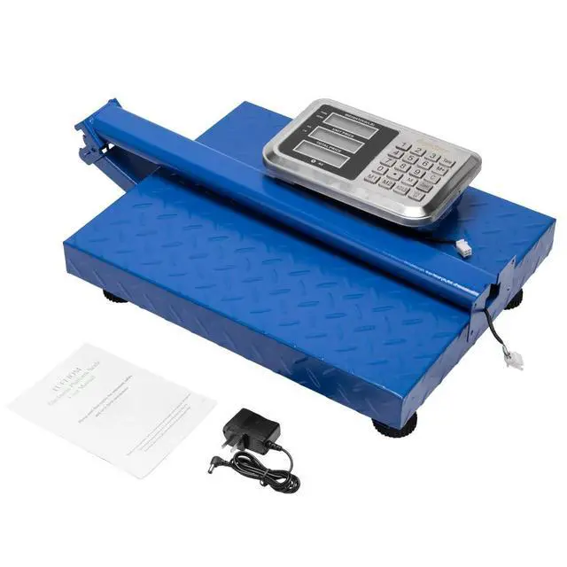 Alt view image 3 of 7 - Electronic Platform Scale,660lbs Weight Digital Floor Heavy Duty Folding Postal Scales,Stainless Steel High-Definition LCD Display for Luggage Package Price Computing Postal Shipping Mailing