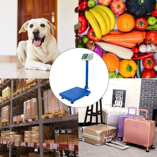 Alt view image 6 of 7 - Electronic Platform Scale,660lbs Weight Digital Floor Heavy Duty Folding Postal Scales,Stainless Steel High-Definition LCD Display for Luggage Package Price Computing Postal Shipping Mailing