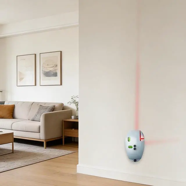 Alt view image 2 of 4 - 90 Degree Electronic Red Light Scale, Reds Light Level Green Lights Level Positioning LightsS, Self-leveling Line, Vertical Mouse Levels Infrared Horizontal (Grey)
