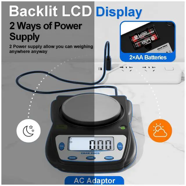Alt view image 5 of 7 - Digital Lab Scale 600g X 0.01g Accuracy