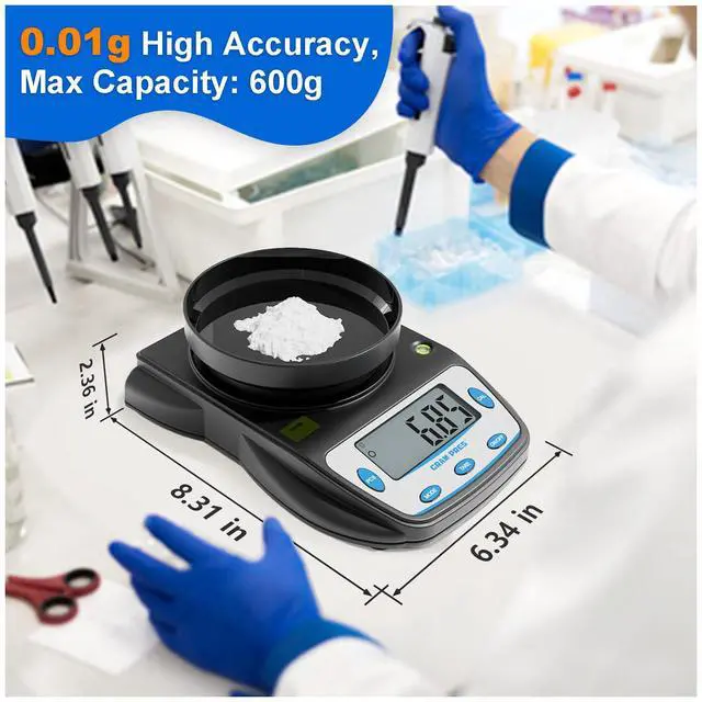 Alt view image 3 of 7 - Digital Lab Scale 600g X 0.01g Accuracy
