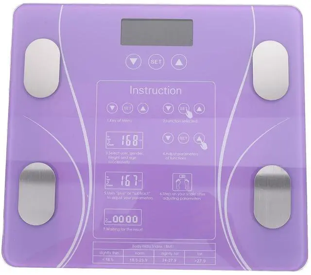 Main image of Household Intelligent Body Fat Scale Digital Weight Scale Battery-Free Design Precise Led Display for Home Use 11.41X10.23X0.78In