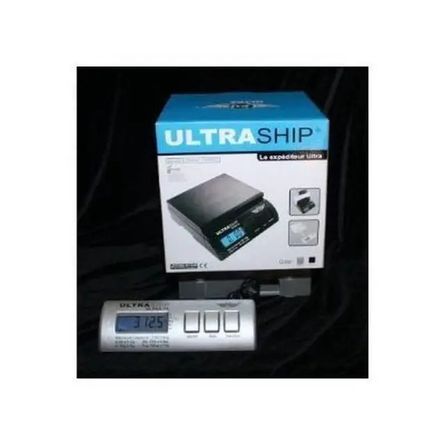Alt view image 2 of 4 - UltraShip 35 Lb Electronic Scale,black; blue